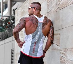 Men’s Gym Tank Top Muscle Shirt Sleeveless T Shirt Workout Fitness Training Tee