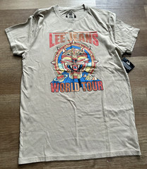 Lee Jeans World Tour Graphic T Shirt Crew Neck Cotton Dune Men’s Medium