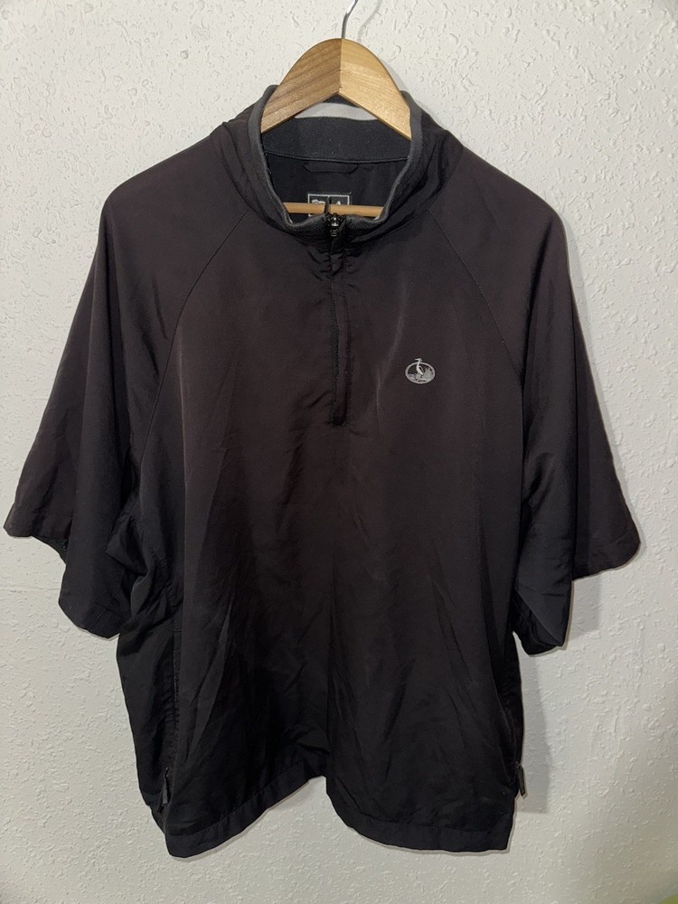 Adidas Golf Active Wear Short Sleeved Jacket Black Climate Proof Men’s Sz XL