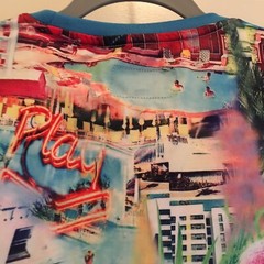 Miami Super Shine Print by Drill Men’s T-Shirt Size XL Hot Art Deco Theme NWOT