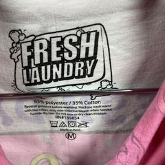 Fresh Laundry Donut OG Hooded T‑Shirt Men’s M White Pink Blue Cotton Blend 18×28