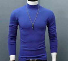 Mens Turtle Neck Sweater T-Shirt Tee Extra Soft Tops Winter Warm Size S-5XL Gift