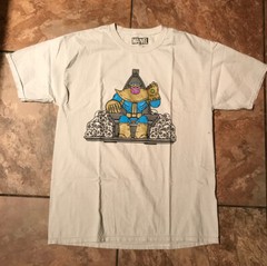 Thanos AVENGERS Infinity Gauntlet Loot Crate Shirt Marvel Light Grayish L