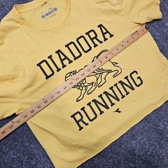 Diadora Running Cropped T-shirt Adult X-large Gold Yellow Griffing Logo