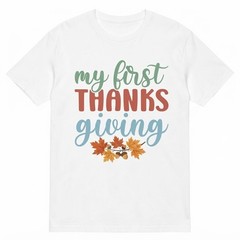My First Thanksgiving Fall Autumn Leaves Cute T-shirt For Men Women