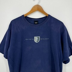 Mossimo T-Shirt Men’s L Navy Blue Vtg 90s Short Sleeve Crew Neck Distressed USA