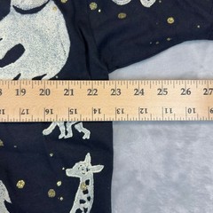 Zini T-Shirt Unisex One Size Black Safari Animal Print Glitter Made in USA