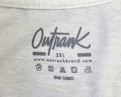 Outrank Brand Men’s 2XL White Graphic T Shirt Bag Verified Streetwear Hype Tee