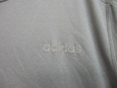 Adidas Shirt Extra Large Adult Gray Athletic Stretch Logo Modern Fit Gym Mens XL