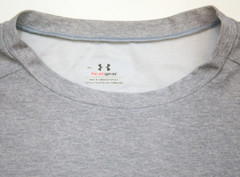 Under Armour Gray T-Shirt Top XL Long Sleeve Mans Polyester Elastane Heat 1-279