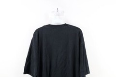 Vintage 90s Streetwear Mens 2XL Faded Blank Pocket T-Shirt Black Cotton USA