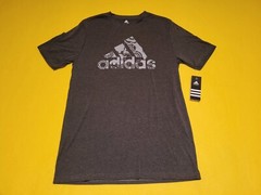Adidas Mens Go To Performance Tee Shirt Small D. Gray NWT FREE SHIPPING
