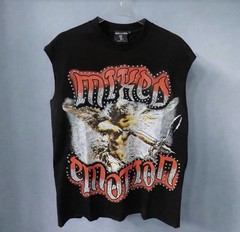 Mixed emotion Men’s Black XL Sleeveless Graphic T-Shirt Double-Sided