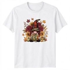 Cute Autumn Gnome Thanksgiving Pumpkin Sunflower T-shirt