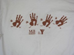 Vintage Thanksgiving Day Shirt Mens Extra Large XL White Turkey Trot 90s USA