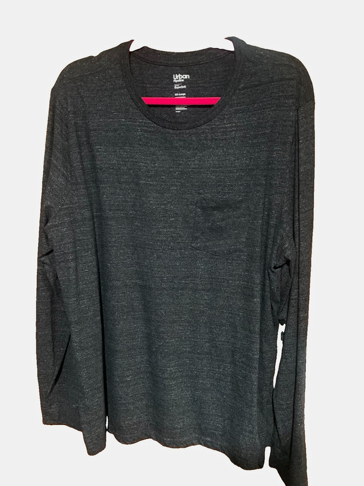 Urban Pipeline Ultimate SuperSoft Gray Pocket Long Sleeve T-Shirt Men’s 2XL