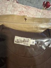 Non Stock V-Neck Short Sleeve T-Shirt – L Large new brown