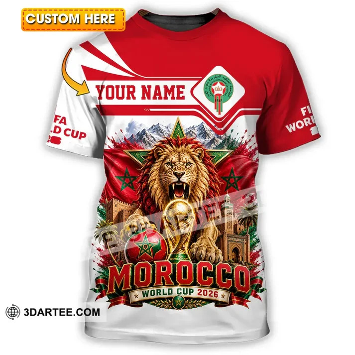 Unisex 3D Shirt – Custom Morocco World Cup 2026 Shirt VK13879