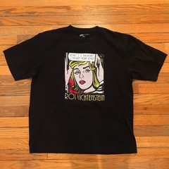 Vintage VICKI! I THOUGHT I HEARD YOUR VOICE! Black Roy Lichtenstein Tshirt~LARGE