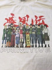 Naruto Shippuden/ Primitive T-Shirt Wht 100% Cotton