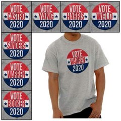 Vote Burgum President Democrat USA Button Womens or Mens Crewneck T Shirt Tee