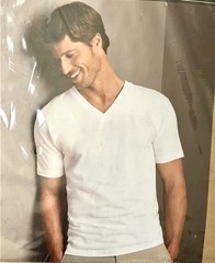 Dockers XLT Big & Tall 100% Cotton V-neck T-shirts 3 Pack New In Package White