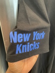 NWT New York NY Knicks Black Dead Ringer T-shirt Large NBA Basketball Ultra Game