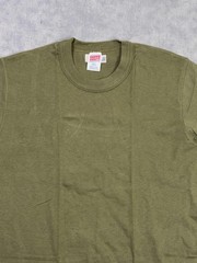 Vintage Soffe Shirt Mens S Green Solid Blank Crew Neck Tee Made USA Poly Cotton