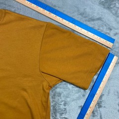 UNIQLO U AIRism Cotton T-Shirt Mens Small Mustard Yellow Ochre Oversized Tee