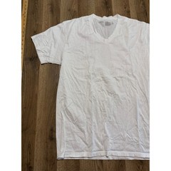 Nordstrom V-Neck T-Shirt Mens Large White Adult Supima Cotton Short Sleeve