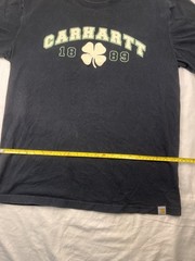 Carhartt Shamrock T-Shirt Relaxed Fit Heavyweight Short Sleeve M Black