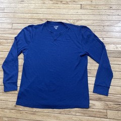 Old Navy Classic Thermal Pique Knit Tee Shirt Men XL Blue Crew Neck Tee Basic