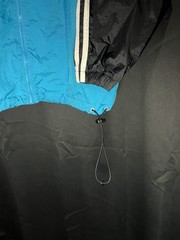 Vintage Black and Blue Adidas Windbreaker Size L Breathable Full Zip Up Hoodie