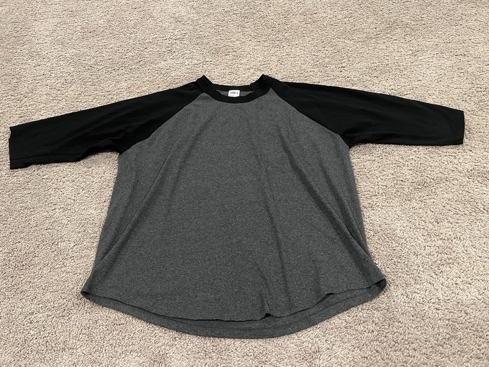 Shaka Men’s Active Cotton Crew Neck Baseball Sleeve T-shirt 2XL