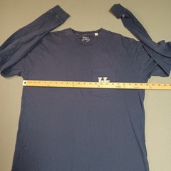League Collegiate Wear Kentucky Wildcats Long Sleeve Pocket T-Shirt Navy Blue L