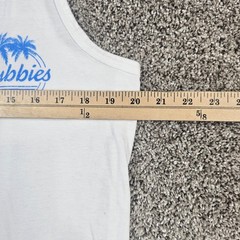 Chubbies Shirt Mens Large White Tank Top Sleeveless Weekend Beach Surf Party