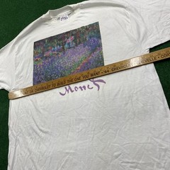 Vintage Monet Shirt Mens XL White 80S 90S Art Hanes Beefy Single Stitch Tee USA