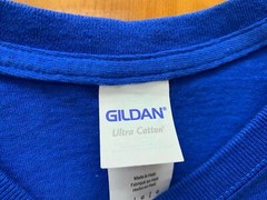 DOBRE TEE SHIRT, MENS SIZE L, BLUE, 100% COTTON, LOGO FRONT, MINT, NEVER WORN