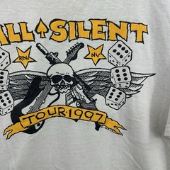 Vintage Fall Silent Shirt Mens Large Punk Thrash Metal 1997 Reno Tour Skatercore