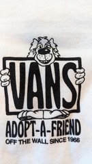 Vans “Adopt-a-Friend” Unique Animal Shelter T-shirt Adult Small 100% Cotton NWOT