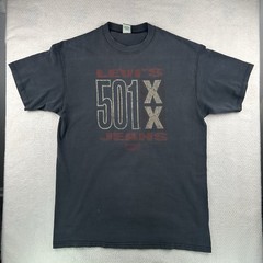Vintage Levi’s T-Shirt Men’s Size XL Black 90s 501 XX Jeans Made In USA