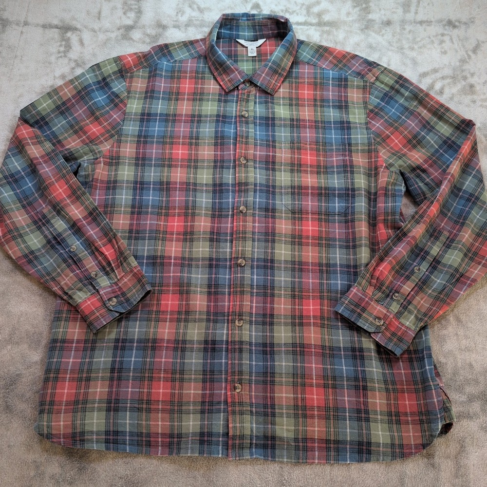 Seasalt Men’s Banyan Shirt size XL Fissle Multi Colour Long Sleeve Button Down