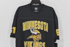 Men’s 47 Brand Minnesota Vikings T-Shirt in Flint Black Size Large