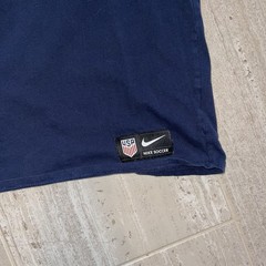 Nike US Soccer T-Shirt Navy Blue Men’s Large Athletic Cut Stars Stripes Number 1