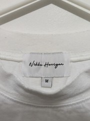 Nikke Harrigan Crocodile Shirt Distresed Mens White Short Sleeve Size Medium