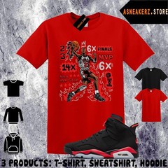 Tee Shirt Matching AJ 6 Infrared Salesman 2026 Match Sneaker MJ Flair 23 T-Shirt