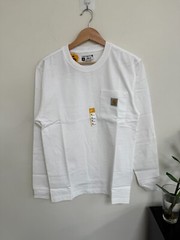 Carhartt Unisex Loose Fit Pocket T Shirt Long Sleeve TK0126 [XS] [S for Women]