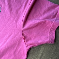 Buc-ees Bucee’s is My Happy Place Double Side PINK T-Shirt Medium FLAW *READ*