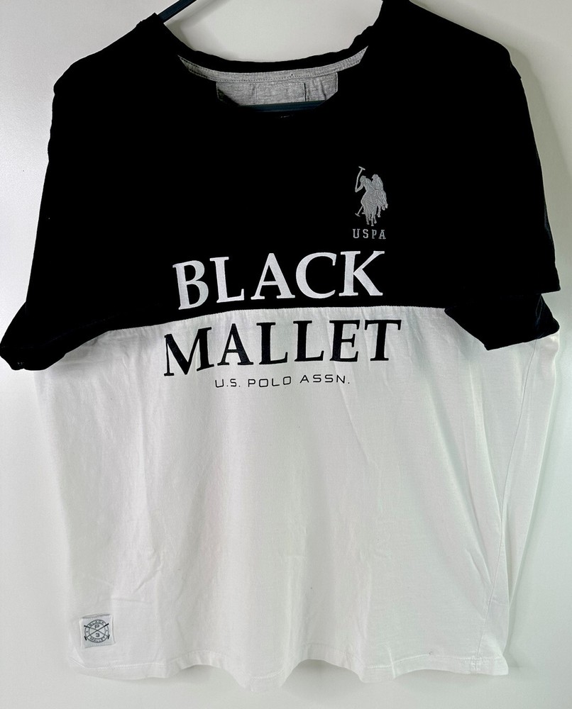 USPA BLACK MALLET T-SHIRT US POLO ASSN LARGE PONY MENS X- LARGE BANGLADESH