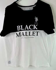 USPA BLACK MALLET T-SHIRT US POLO ASSN LARGE PONY MENS X- LARGE BANGLADESH